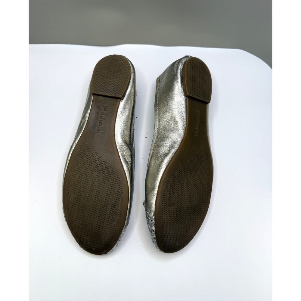BUNDLE: 2 Sperry Maya Flats in Burgundy & in Gold Sz 9.5 - Picture 10 of 16